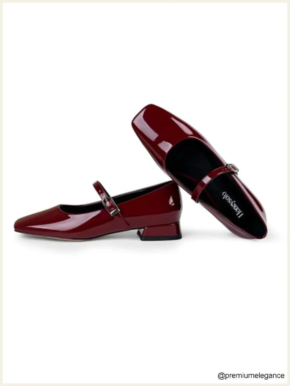 Women's Slip On Dressy Ballet Flats Low Heel Square Toe Mary Janes Comfortable
